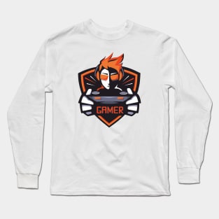 Gamer (orange) Long Sleeve T-Shirt